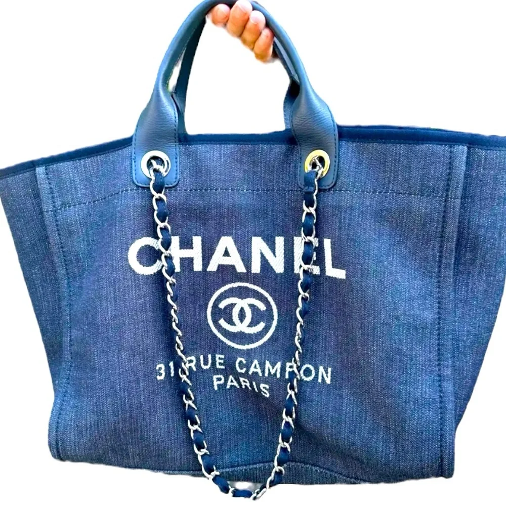 CHANEL Denim Tote handbag - Picture 1 of 7